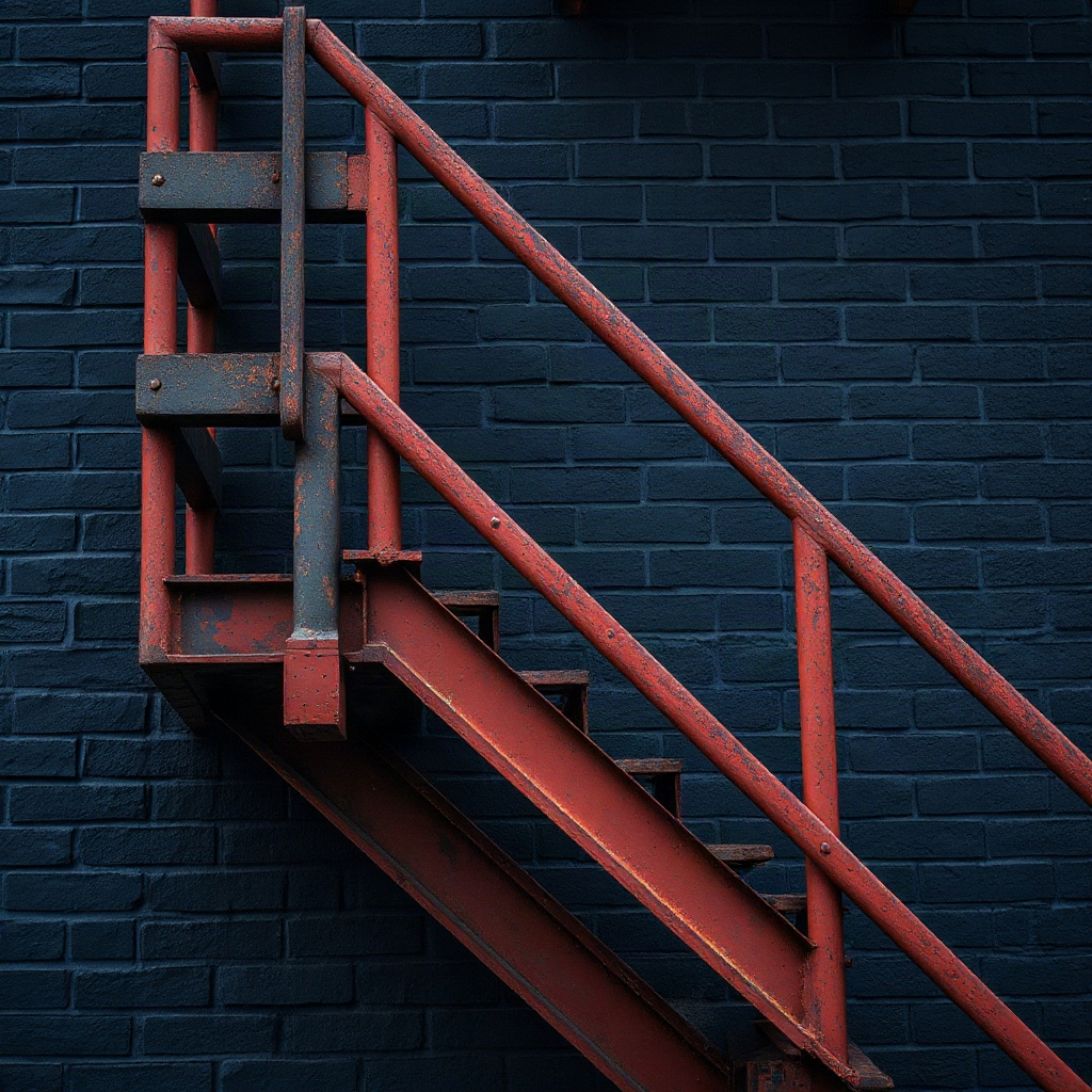 Rusty fire escape detail
